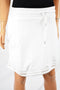 Style&Co Women Stretch White Pull-On Drawstring Crochet-Trim  A-Line Skort XL