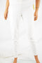 ECI Women's Stretch White Pull-On Straight-Leg Dress Pants M