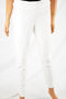 ECI Women's Stretch White Pull-On Straight-Leg Dress Pants M
