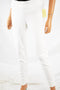 ECI Women's Stretch White Pull-On Straight-Leg Dress Pants M