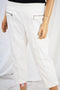 Style&Co Women White Textured Pull-On Jacquard Capri Cropped Pant M