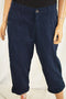 Style&Co Women's Blue Mid Rise Button-Cuff Capri Cropped Pants  6