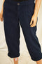 Style&Co Women's Blue Mid Rise Button-Cuff Capri Cropped Pants  6