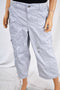 Style&Co Women Gray Mid Rise Cargo Capri Cropped Pants 14