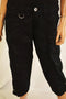 Style&Co Women Black Relaxed-Fit Chambray Cargo Capri Crop Pants 6