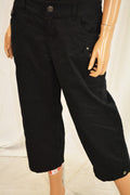 Style&Co Women's Black Mid Rise Slim-Fit Capri Cropped Pants 6