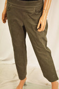 Style&Co Women's Green Pull-On Skinny-Leg Ankle Denim Jeans M