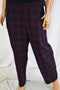 Charter Club Women's Blue Plaid Slim-Leg Ankle Casual Pants 18
