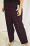 Charter Club Women's Blue Plaid Slim-Leg Ankle Casual Pants 18