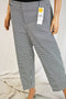 Charter Club Women Blue Print Pull-On Newport Slim Cropped Pant 16