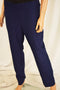 ECI Women's Blue Mid Rise Pull-On Straight-Leg Pants X-Large XL