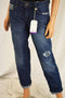 Style & Co. Womens Blue Ripped Distress Boyfriend Denim Jeans 4
