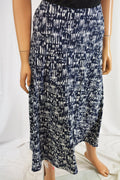 JM Collection Women's Blue Printed Jacquard A-Line Skirt X-Large XL