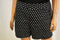 INC Concepts Women's Black Regular Fit Dotted Casual Shorts Petite 14P