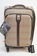 London Fog Knightsbridge 21 Expandable Spinner Carry On Suitcase Brown