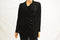 Alfani Women Cowl Neck Black Print Velvet Layered 2-PC Wrap Blouse Top M - evorr.com