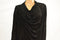 Alfani Women Cowl Neck Black Print Velvet Layered 2-PC Wrap Blouse Top M - evorr.com