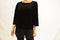 Alfani Women's Stretch Black Layered Look Chiffon-Hem Velvet Tunic Blouse Top L - evorr.com