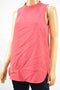 New Alfani Womens Sleeveless Pink Stretch Seamed Mock Neck High-Low Blouse Top 8 - evorr.com