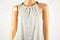 Alfani Women Chain-Neck Metallic Silver Lurex Textured Halter Tunic Blouse Top M - evorr.com