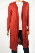 INC International Concepts Women Red Open Front Rib-Knit Duster Cardigan Shrug M - evorr.com