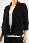 Alfani Women's Shawl Collar 3/4 Sleeve Black Open Front Sweater Cardigan M - evorr.com