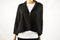 Alfani Women Shawl Collar Single-Clasp Mixed-Media Stretch Black Blazer Jacket M - evorr.com