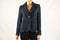 Michael Kors Women Shawl Collar Blue Tweed Metallic Two-Button Blazer Jacket 2 - evorr.com