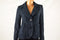 Michael Kors Women Shawl Collar Blue Tweed Metallic Two-Button Blazer Jacket 2 - evorr.com