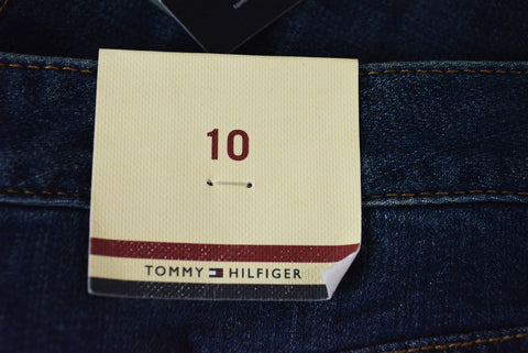 Tommy Hilfiger Women's Stretch Blue Medium Wash Pencil Denim Skirt 10 - evorr.com