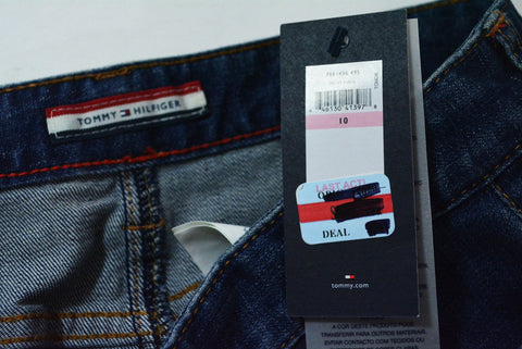Tommy Hilfiger Women's Stretch Blue Medium Wash Pencil Denim Skirt 10 - evorr.com