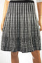 Anne Klein Women's Black Printed Striped Pull-On A-Line Knit Sweater Skirt L - evorr.com