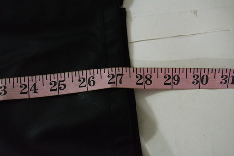 Calvin Klein  Women's Stretch Black Pull-On Faux-Leather Straight Pencil Skirt L - evorr.com