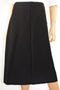 Alfani  Women's Stretch Black Solid Front-Slit Wear To Work  A-line Skirt 12 - evorr.com