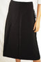 Alfani  Women's Stretch Black Solid Front-Slit Wear To Work  A-line Skirt 12 - evorr.com