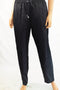 Michael Kors Women Black Drawstring Pull-On Straight-Leg Casual Pants M - evorr.com