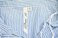 NY Collection Women Cotton Blue Stripe Embroidery Button Down Blouse Top Plus 2X