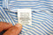 NY Collection Women Cotton Blue Stripe Embroidery Button Down Blouse Top Plus 2X