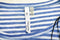 NY Collection Womens Plus High Low Blue White Striped T-Shirt Blouse Top Plus 1X
