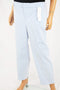 Charter Club Women's Seersucker Stretch Blue Slim Leg Cropped Pant 14