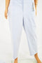 Charter Club Women's Seersucker Stretch Blue Slim Leg Cropped Pant 14