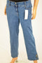 Charter Club Women's Blue Tummy-Control Capri Cropped Denim Jeans 10