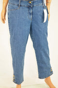 Charter Club Women's Blue Tummy-Control Capri Cropped Denim Jeans 10