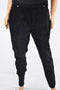 Style&Co Women Black Mid Rise Knit Corduroy Legging Pants Plus 0X