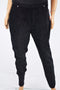 Style&Co Women Black Mid Rise Knit Corduroy Legging Pants Plus 0X