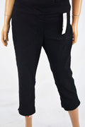 Charter Club Women's Black Cambridge Jacquard Capri Cropped Pants 10