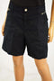 Style&Co Women's Stretch Black Zippered-Pocket Bermuda Shorts 18