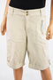 Karen Scott Women's Stretch Gray Mid Rise Tie-Hem Bermuda Shorts 16