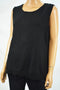 August Silk Women's Sleeveless Black Knit Sweater Top Plus 1X