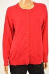 Charter Club Women's Red Button Down Cardigan Sweater Plus 1X
